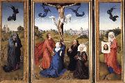 Rogier van der Weyden Crucifixion triptych with SS Mary Magdalene and Veronica oil painting on canvas
